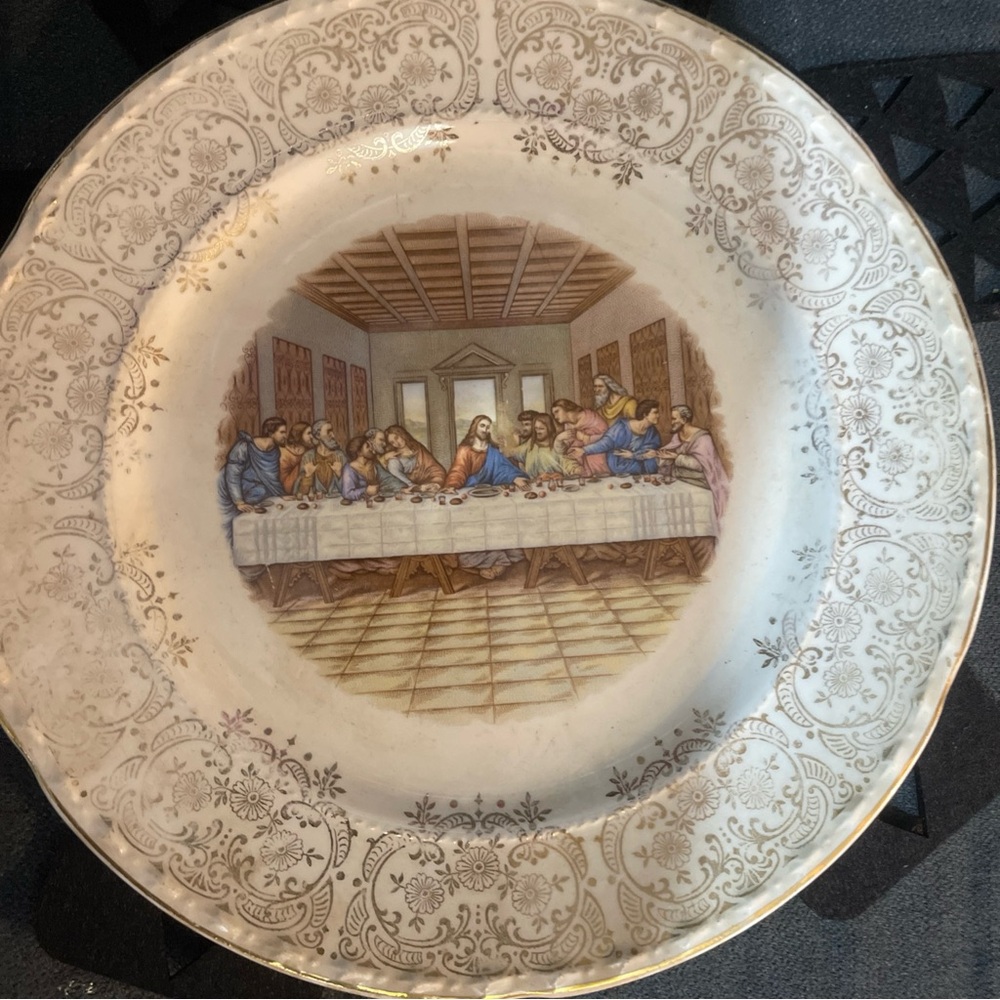 Classic Gold and Cream Decorative Plate